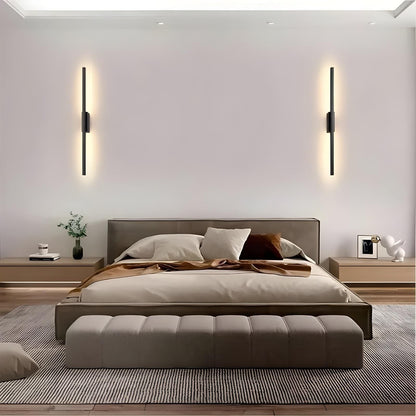 Arandela de Parede Led Preta Minimalista