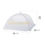 Tela Protetora de Alimentos Cinza Dobrável-35x35x18cm-Harmonia do lar