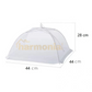 Tela Protetora de Alimentos Cinza Dobrável-44x44x28.5cm-Harmonia do lar