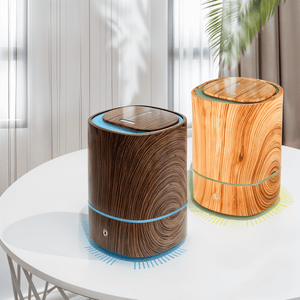 Umidificador e Aromatizador Ultrassônico Tipo Madeira Usb Com Led Colorido Harmonia do lar