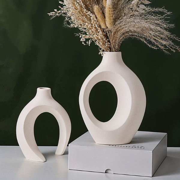 Vaso Decorativo para Sala de Cerâmica - Harmonia do lar