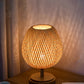 Abajur de Mesa Tecelagem De Bambu Rattan Led - Harmonia do lar