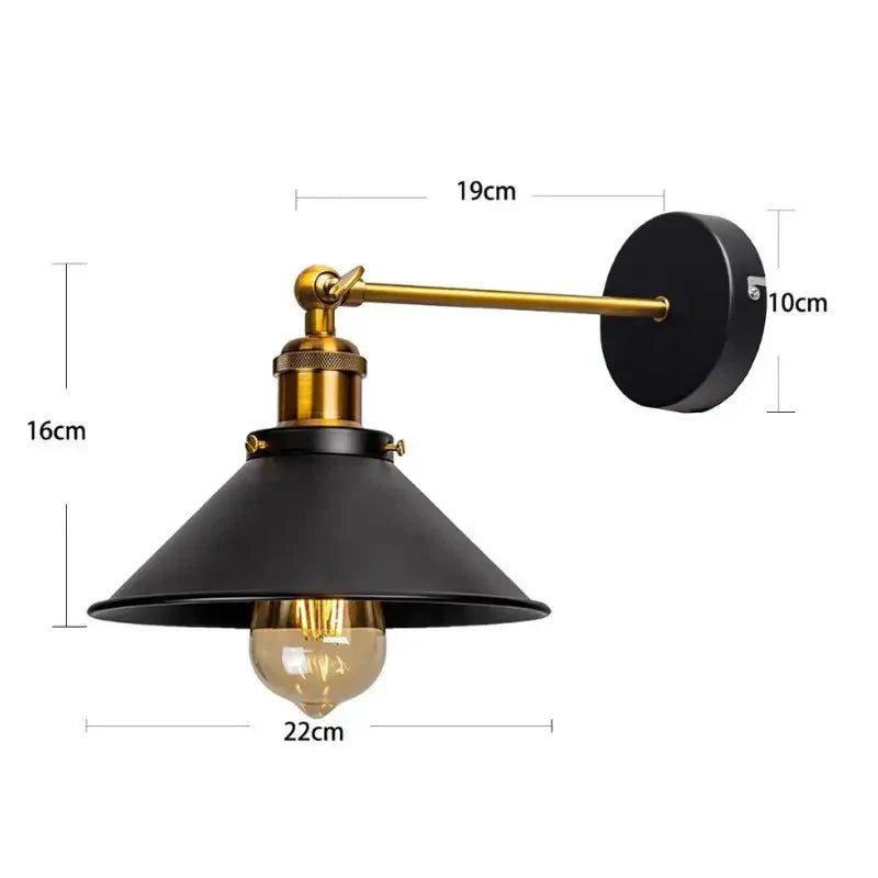 Arandela de Parede Interna Industrial Formato Cone-Harmonia do lar-