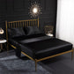 Conjunto de Roupa de Cama em Cetim de Luxo - Preto - Harmonia do lar