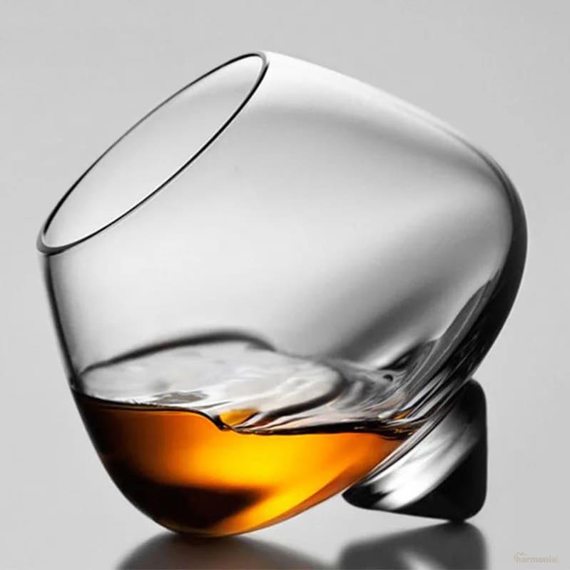 Copo de Whisky Cristal Barriga Rotativo-Harmonia do lar