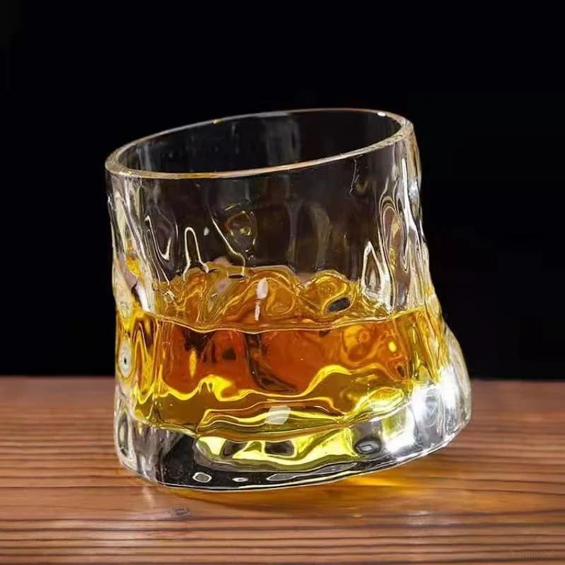 Copo de Whisky Cristal com Base Rotativo Bar em Casa-Harmonia do lar