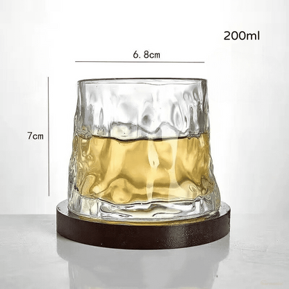 Copo de Whisky Cristal com Base Rotativo Bar em Casa-Harmonia do lar