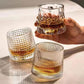 Copo de Whisky Cristal com Base Rotativo Bar em Casa-Harmonia do lar