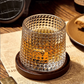 Copo de Whisky Cristal com Base Rotativo Bar em Casa-Harmonia do lar