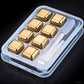 Cubos de Gelo Aço Inox Dourado com Pegador -Harmonia do lar - Harmonia do lar