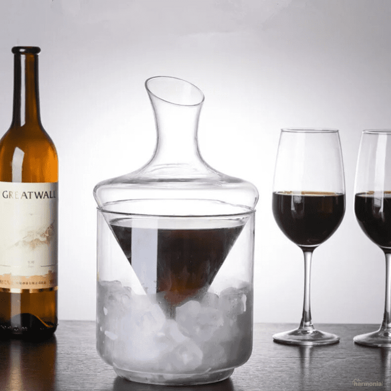 Decanter de Vinho e Whisky Balde de Gelo Vidro Bar-Harmonia do lar