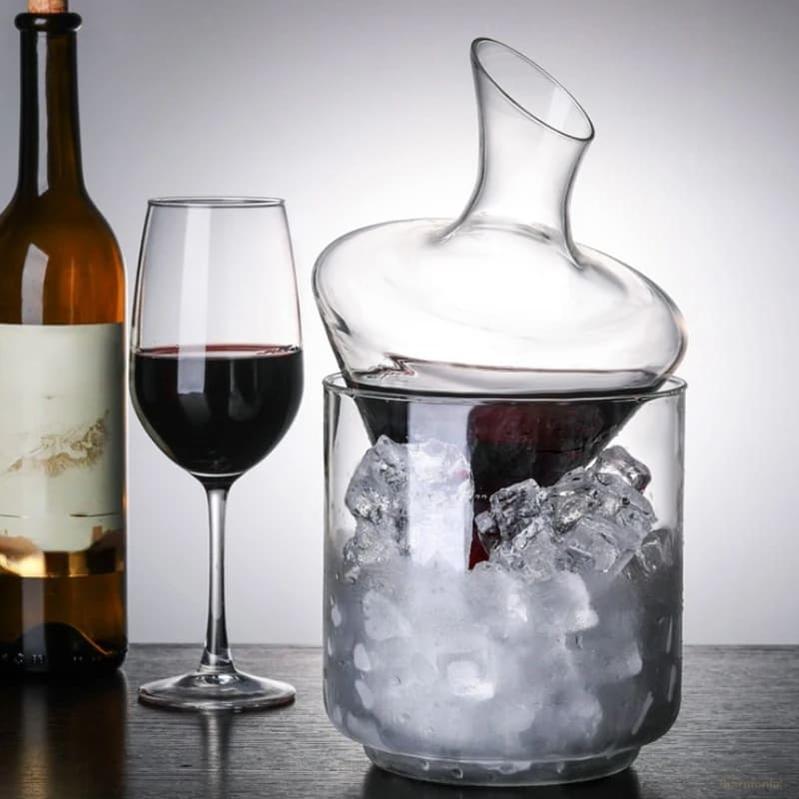 Decanter de Vinho e Whisky Balde de Gelo Vidro Bar-Harmonia do lar