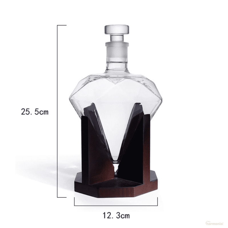 Decanter de Vinho e Whisky Vidro Diamante Home Bar-Harmonia do lar