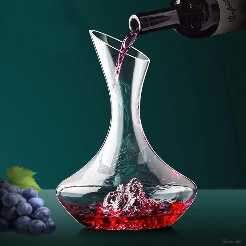 Decanter de Vinho e Whisky Vidro Iceberg Home Bar-Harmonia do lar