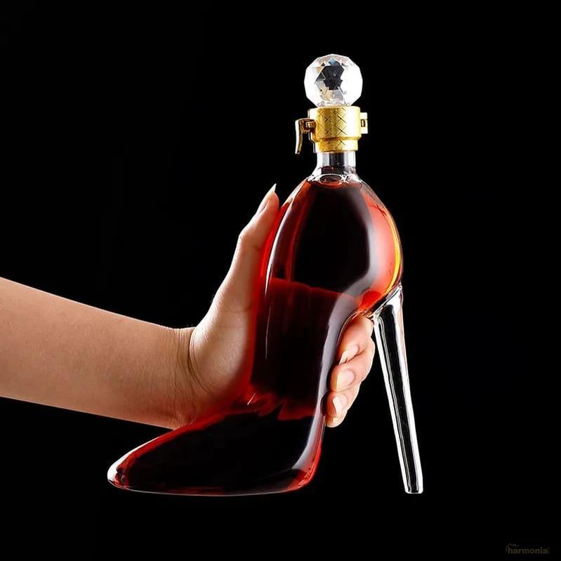 Decanter de Vinho e Whisky Vidro Sapato-Harmonia do lar