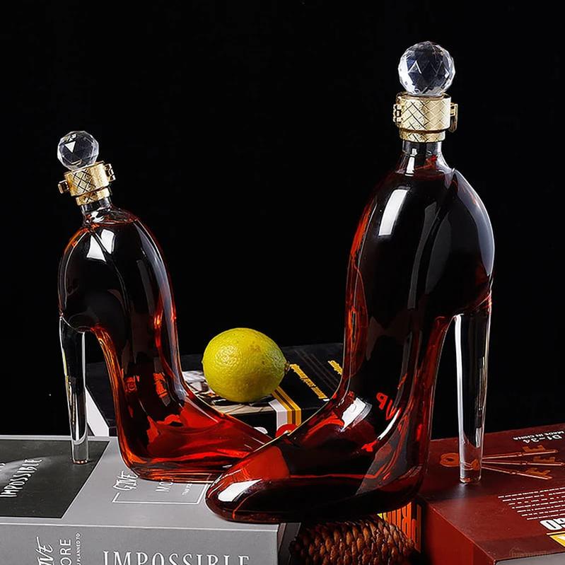 Decanter de Vinho e Whisky Vidro Sapato-Harmonia do lar