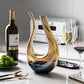 Decanter de Vinho Recipiente de Vidro Cisne Decantador Ambar-Harmonia do lar