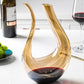 Decanter de Vinho Recipiente de Vidro Cisne Decantador Ambar-Harmonia do lar