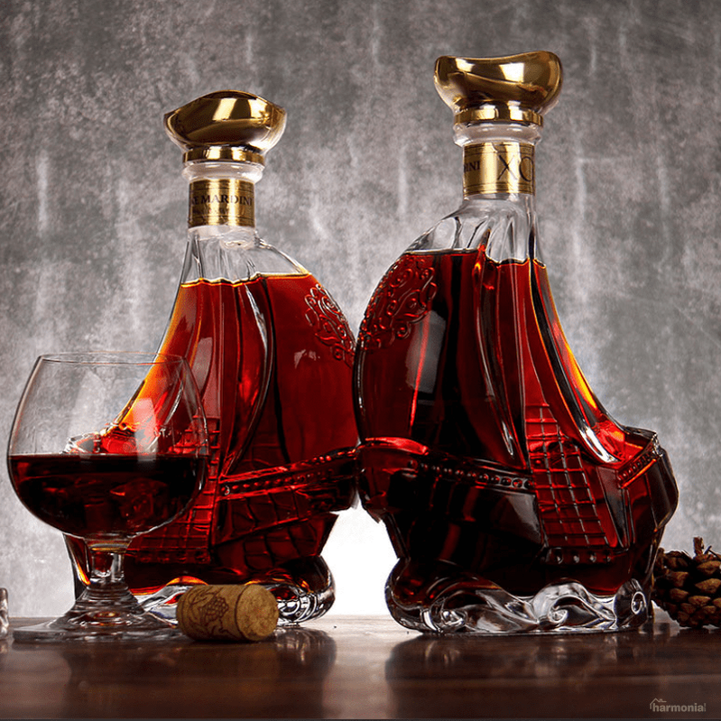 Decanter de Vinho Whisky Vidro Caravela -Harmonia do lar