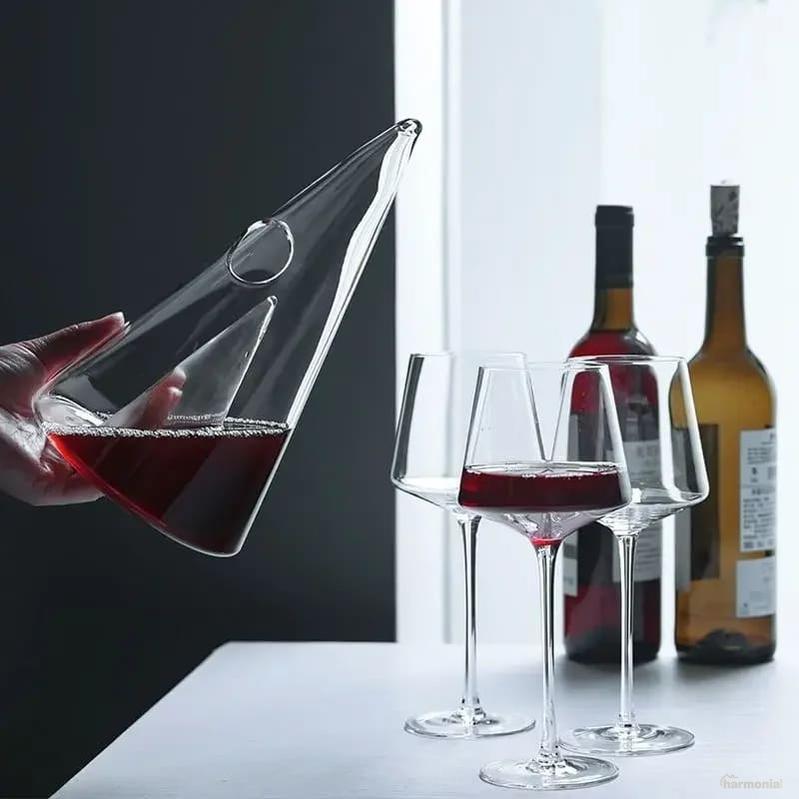 Decanter de Vinho Whisky Vidro Pirâmide-Harmonia do lar