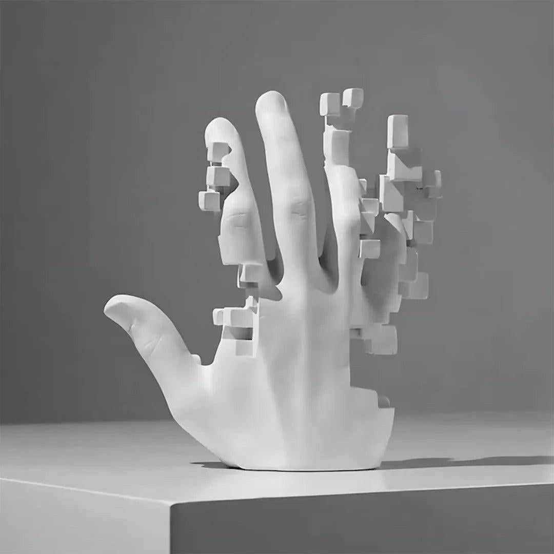 Escultura Decorativa Abstrata Mão Estátua - Harmonia do lar