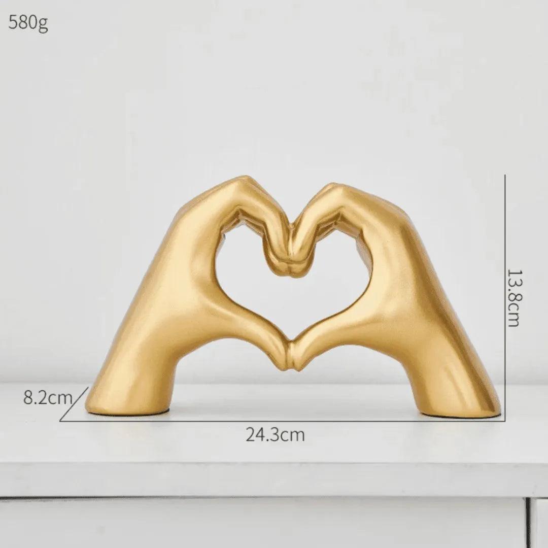 Escultura Decorativa Abstrata Mão Love - Harmonia do lar