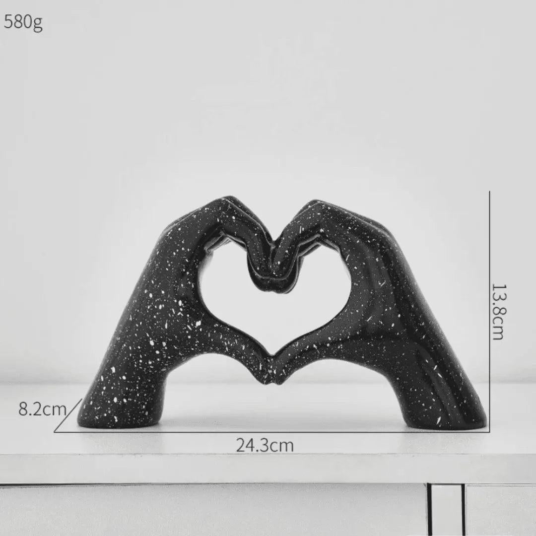 Escultura Decorativa Abstrata Mão Love - Harmonia do lar