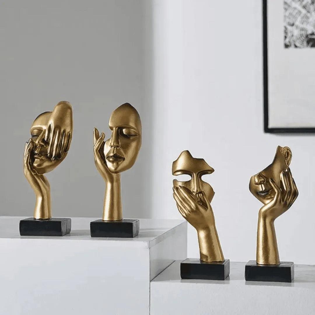 Escultura Decorativa Rosto de Personagem - Harmonia do lar