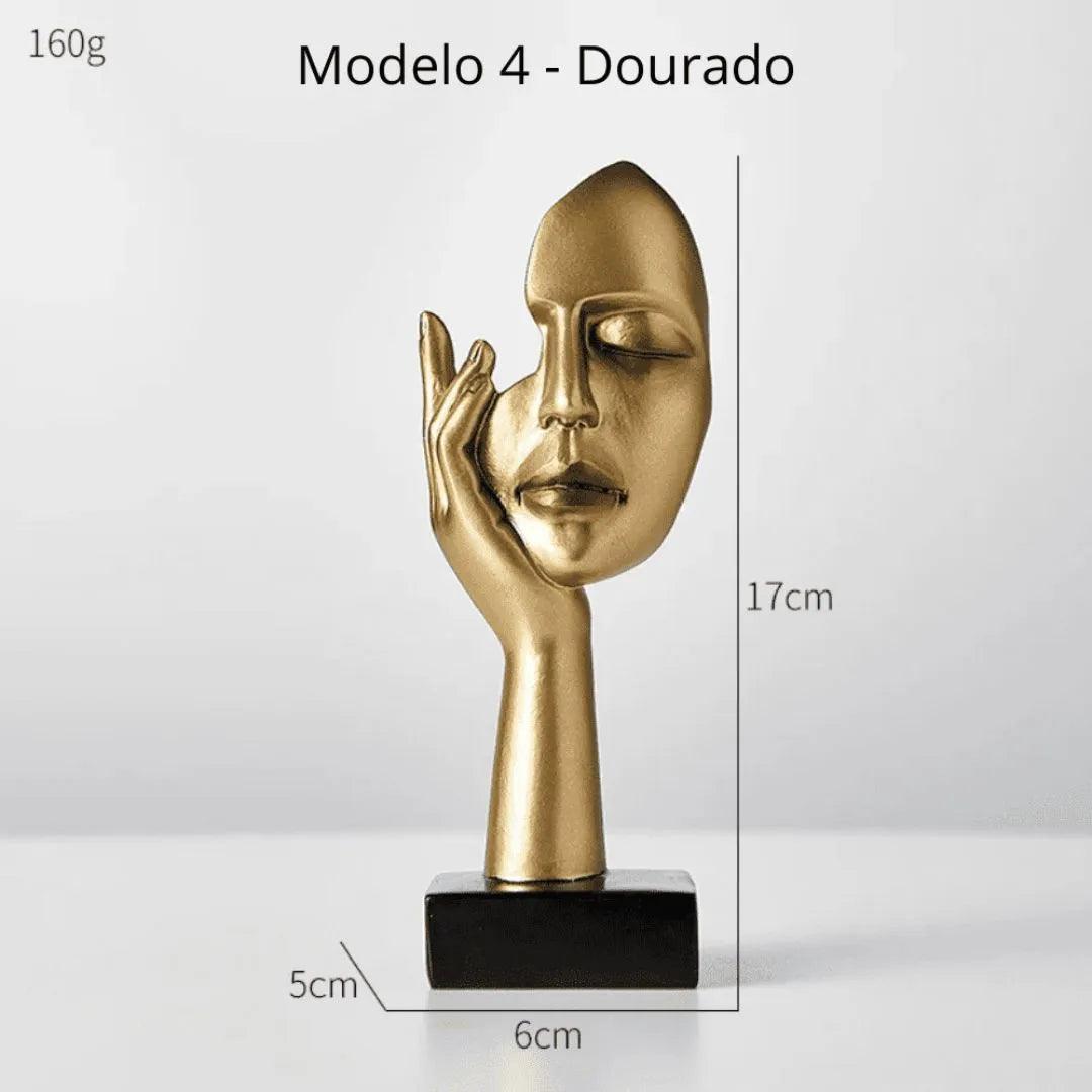 Escultura Decorativa Rosto de Personagem - Harmonia do lar