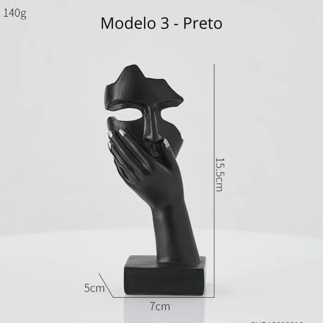 Escultura Decorativa Rosto de Personagem - Harmonia do lar