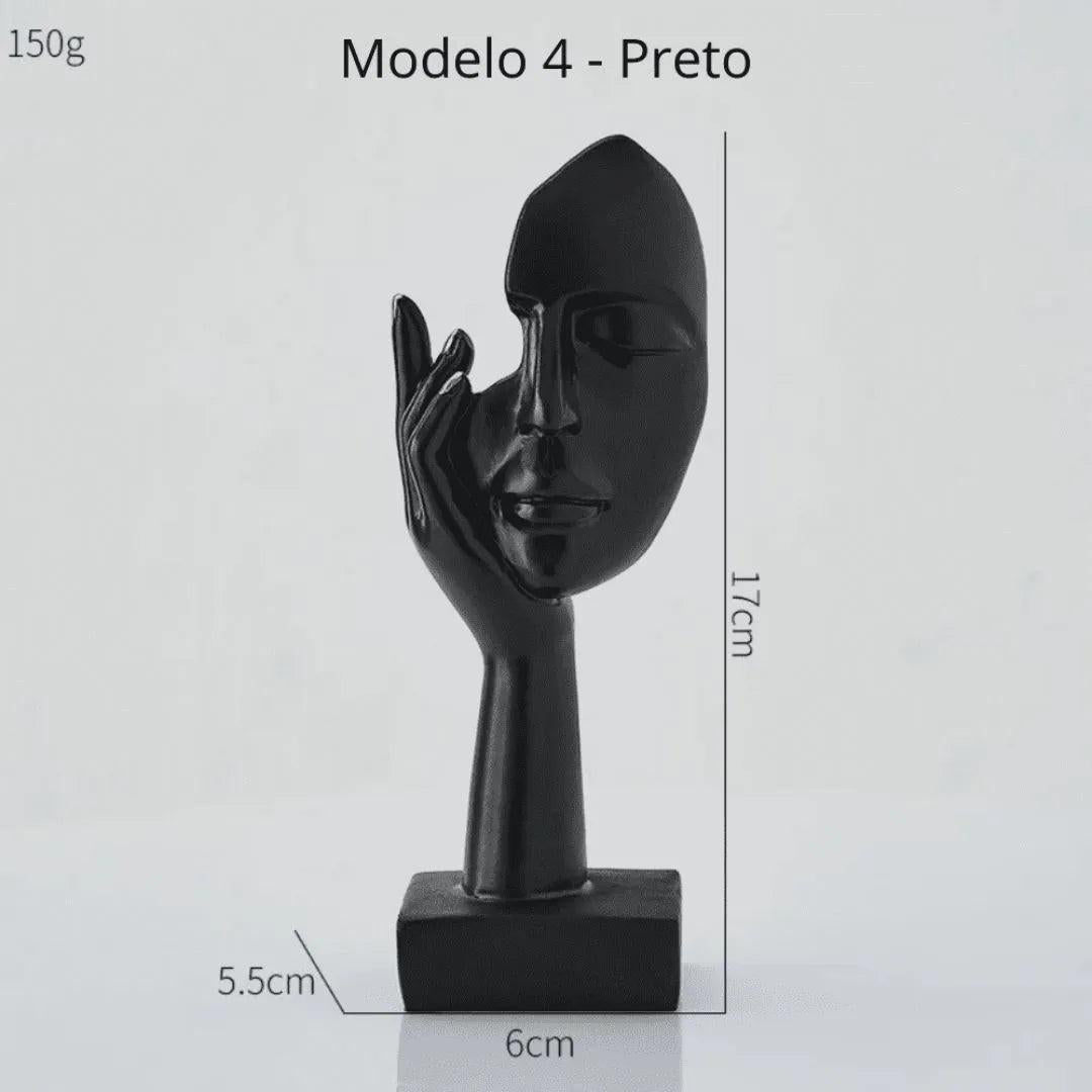 Escultura Decorativa Rosto de Personagem - Harmonia do lar