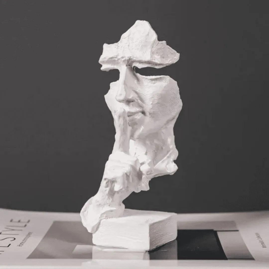 Escultura Decorativa Silêncio Estátua para Mesa - Harmonia do lar
