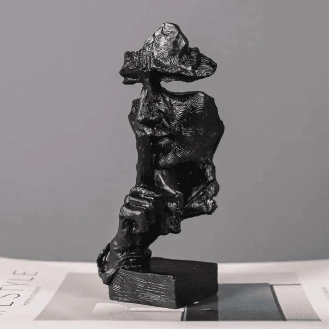 Escultura Decorativa Silêncio Estátua para Mesa - Harmonia do lar