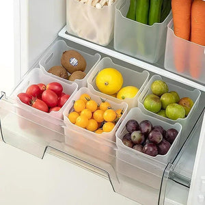 Kit 4 Organizador de Geladeira - Pote Organizador para Cozinha - Harmonia do lar