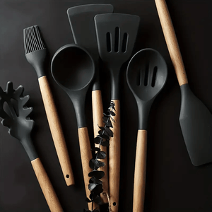 Kit 7 Utensílios De Cozinha De Silicone Antiaderente - Harmonia do lar