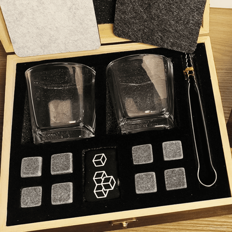 Kit Whisky Copos Cubo de Gelo Pegador-Harmonia do lar