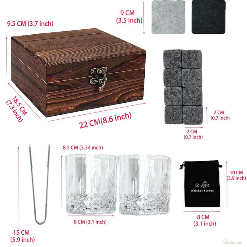 Kit Whisky Copos Cubo de Gelo Pegador-Harmonia do lar