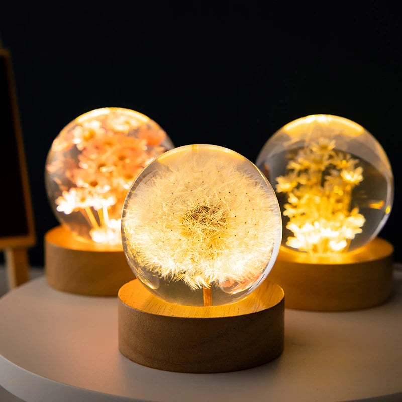 Luminária Cristal LED – Jardim Encantado | Harmonia do lar-