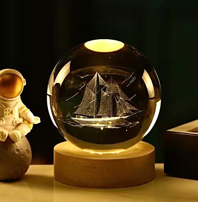 Luminária Cristal Led - Orbe de Luz-Barco-