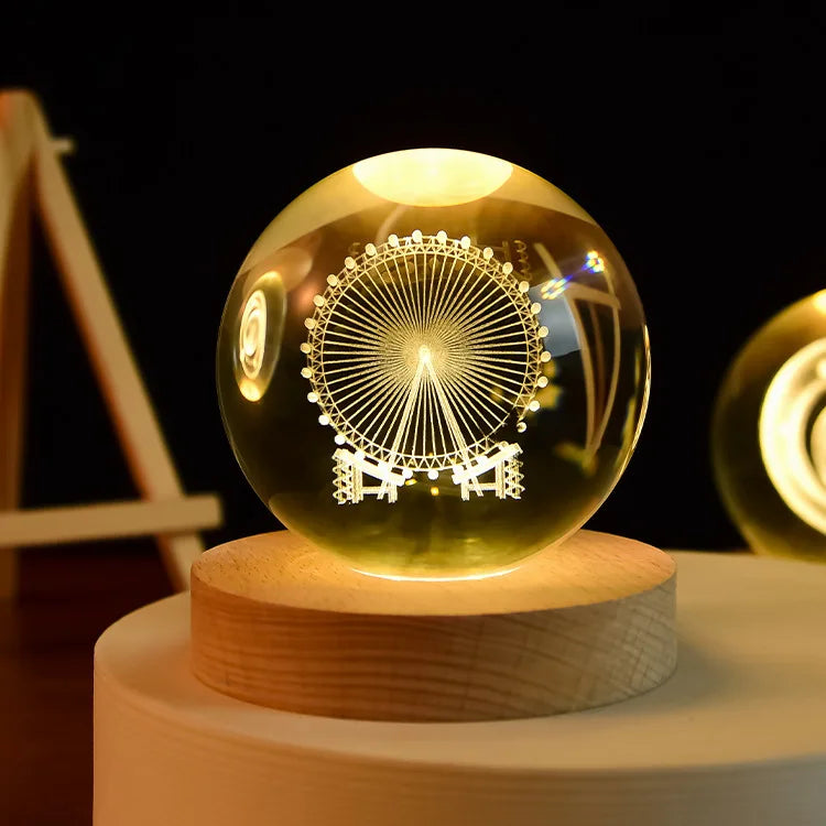 Luminária Cristal Led - Orbe de Luz-Roda gigante-