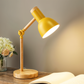 Luminária de Mesa Articulada Acabamento em Madeira-Amarelo-Harmonia do lar