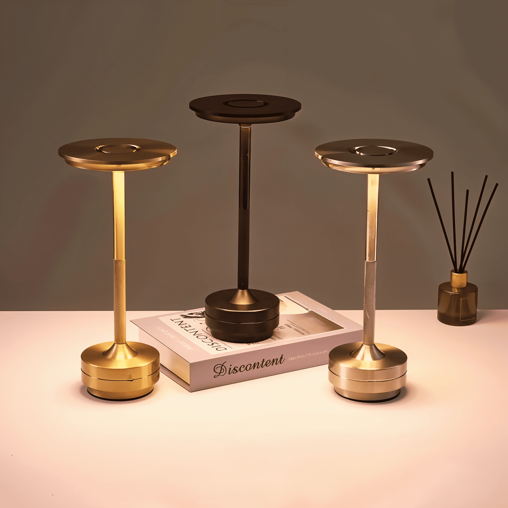 Luminária de Mesa LED Sem Fio Touch Recarregável-Harmonia do lar