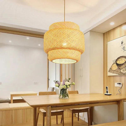 Luminária de Teto Para Sala Pendente Rattan - Harmonia do lar
