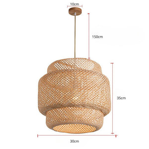 Luminária de Teto Para Sala Pendente Rattan-Harmonia do lar-