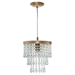 Lustre de Luxo em Cristal e Cobre-Harmonia do lar-