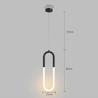 Pendente Minimalista Metal e Led-Harmonia do lar-Preto 1 luz-Branca fria-