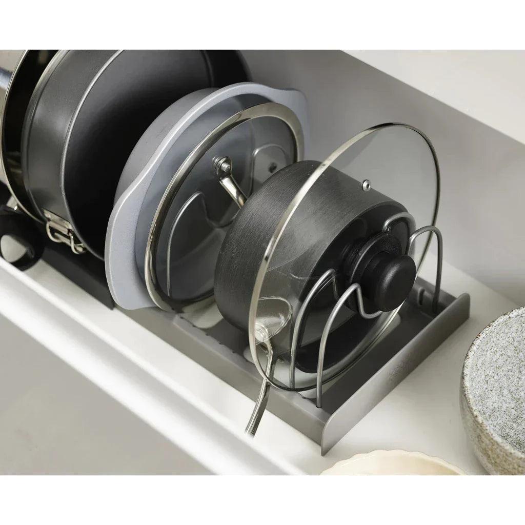 Suporte Organizador de Tampas e Frigideiras de Cozinha - Multiuso - Harmonia do lar