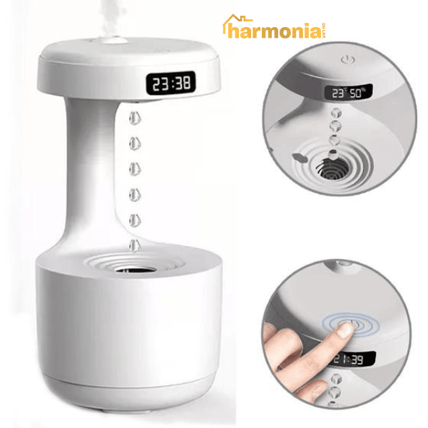 Umidificador e Difusor de Ar Ultrassônico Antigravidade - Harmonia do lar