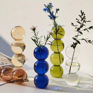 Vaso Decorativo de Vidro Nórdico para Decoração Sala/Quarto - Harmonia do lar